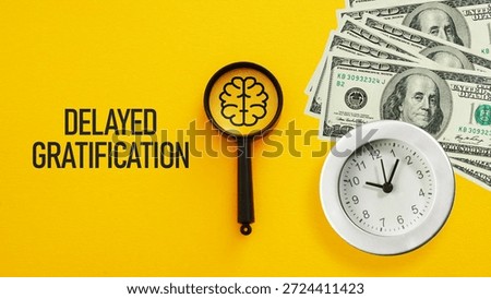 Delayed Gratification Mindset Concept - Self Control, Discipline and Patience for Long Term Goals, Personal Growth, Success and Behavioral Psychology