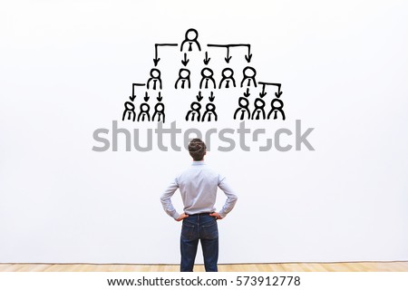 delegation concept, ceo delegating tasks to employees of the company