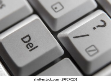 Delete key shown on a computer keyboard