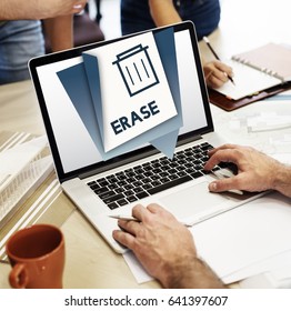 Delete Remove Trash Can Application Graphic