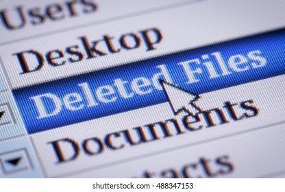 Deleted Files. My own design of program menu.