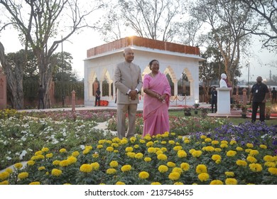 Delhi, India - 03-20-2022 - President Of India, Ram Nath Kovind Along With First Lady Of India, Savita Kovind At An Event In Delhi, India.