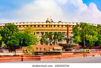 Delhi India August 2018 Sansad Bhawan Stock Photo 1303520764 | Shutterstock