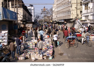 DELHI, INDIA - FEB. 14: Book Market in Delhi, India an February 14. 2010