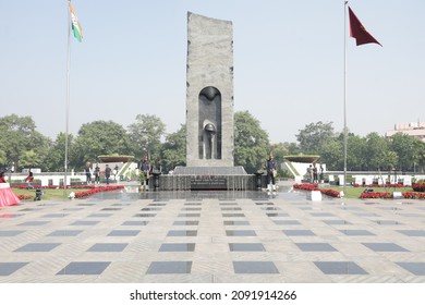delhi, India- june 23, 2021: A symbol of proud amar jyoti