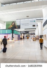 Delhi, India - March 2020: Empty Airport Due To Coronavirus Scare. Airport Departures At Height Of Corona Virus COVID 19. Last Flights Before International Travel Flight Bans. New Delhi Arrivals