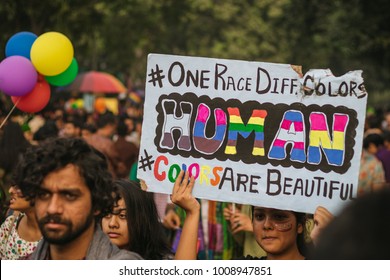 Delhi, India - November 12 2017 : Delhi Queer Pride Parade