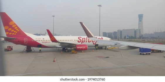 Delhi, India, September 14 2019,  Indira Gandhi International Airport Inside And Outside View