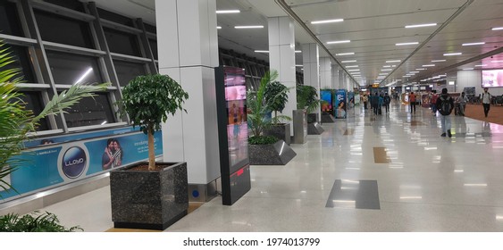 Delhi, India, September 14 2019,  Indira Gandhi International Airport Inside And Outside View