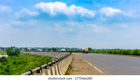 Delhi Road/ NH2 With Moody Skies.