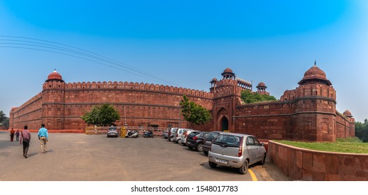 Delh/India-October16,2019. Panoramic View Of The Delhi Gate, Which Is Almost Identical In Appearance To The Lahori Gate