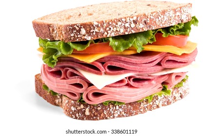 Deli Sandwich On Multi-grain Bread - Isolated