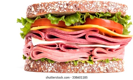 Deli Sandwich On Multi-grain Bread - Isolated