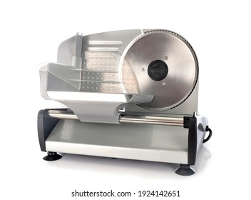 Deli Slicer In Front Of White Background