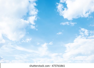 Delicate Blue Sky, Soft White Clouds