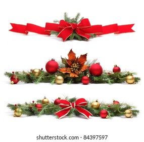 Delicate Christmas ornaments,Isolated on white background. - Shutterstock ID 84397597