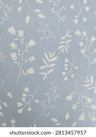 Delicate Floral Pattern on Light Gray Background
