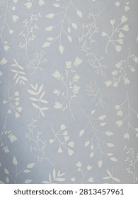 Delicate Floral Pattern on Light Gray Background