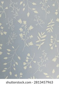 Delicate Floral Pattern on Light Gray Background