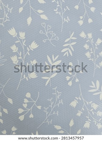 Delicate Floral Pattern on Light Gray Background