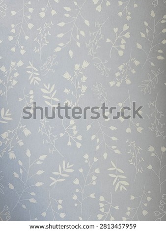 Delicate Floral Pattern on Light Gray Background
