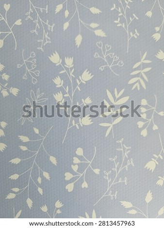 Delicate Floral Pattern on Light Gray Background