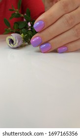 delicate nail design beautiful gradient vertical transition from color to color short nails square shape