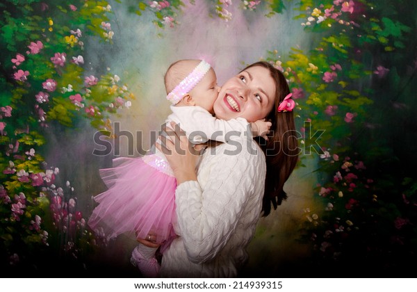 Gør livet hundrede Tak for din hjælp Delicate Photo Mom Baby Ballerina Mum Stock Photo (Edit Now) 214939315
