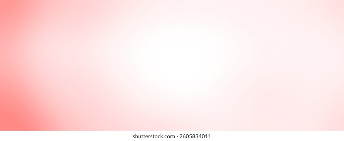 Delicate pink smooth gradient blurred abstract background, red and white background copy space