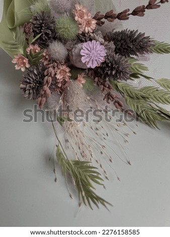 delicate, small bouquet with dryness. spring bouquet. a compliment. WARNING Stock photo © 