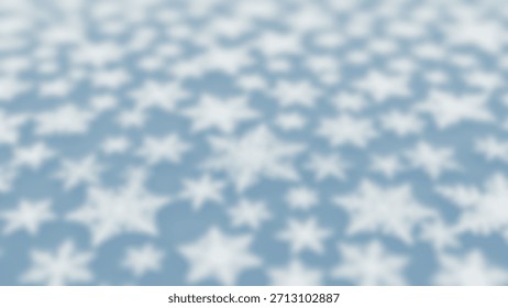 A delicate snowflake pattern on a light blue background.