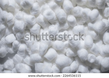 Delicate soft cotton wool background, round soft cotton balls pile