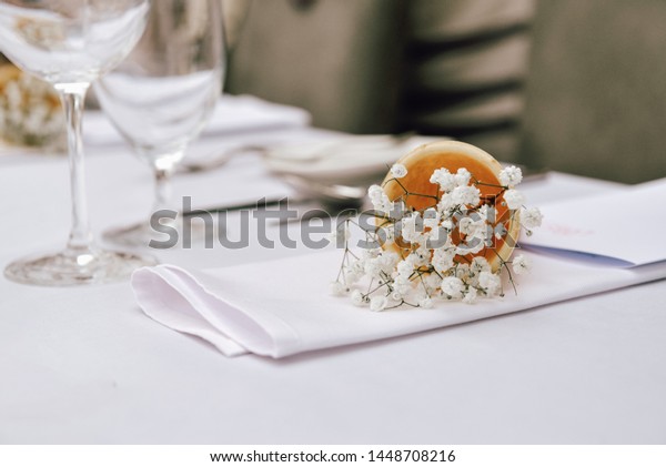 Delicate White Gypsophila Flowers Ice Cream Stock Photo Edit Now