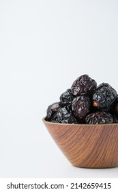 Delicious ajwa dates ( kurma nabi ) or Prophet's Dates, Much sought after during the month of Ramadan as a dish to break the fast, ramadhan kareem, empty space, copy space. 