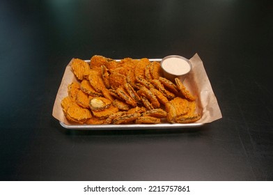 Delicious American Dish Known As Fried Pickle Chips