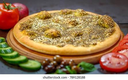 The Delicious Arabic Bred With Salad For A Healthy Meal  