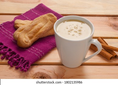 Delicious Atol de elote, is a traditional Guatemalan drink, made from corn and cinnamon.