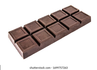 Delicious Black Chocolate Bar Isolated On White