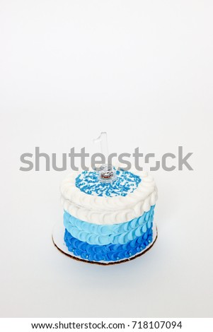 Delicious Blue Ombre Icing Cake Baby Stock Photo Edit Now
