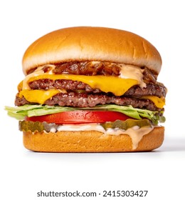 Delicious burger, hamburger isolated on a white background - Powered by Shutterstock