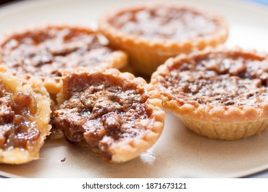 Delicious Butter Tarts With Raisins And A Flaky Crust