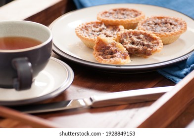 Delicious Butter Tarts With Raisins And A Flaky Crust