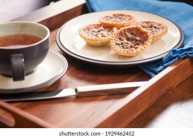 Delicious Butter Tarts With Raisins And A Flaky Crust