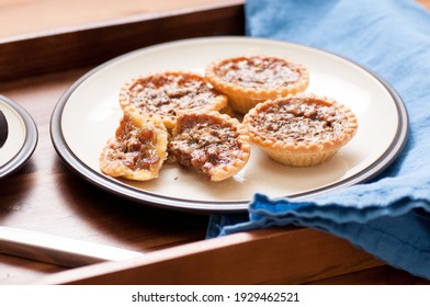 Delicious Butter Tarts With Raisins And A Flaky Crust