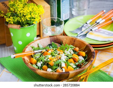 Delicious Butternut Squash, Arugula, Couscous And Feta Salad