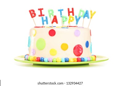 Gateau Anniversaire Fond Blanc High Res Stock Images Shutterstock