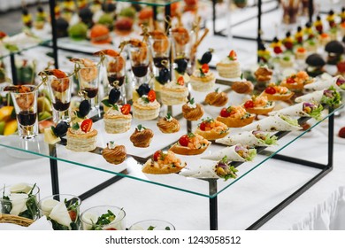 Delicious Canapes Event Dish Luxary Restaurant Stock Photo 1243058512 ...