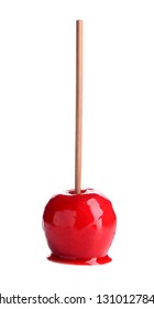 Delicious Candy Apple On White Background