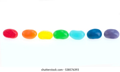 Delicious candy colored jelly in line - Powered by Shutterstock