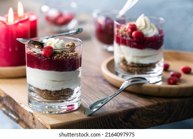 Delicious Cherry Cheesecake served in Glasses